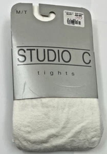 Studio C Vintage Tights M/T White New Old Stock - Picture 1 of 2