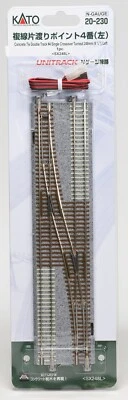 KATO N Scale 20-230 Concrete Tie Double Track Single Crossover Turnout Left - Image 1 of 2