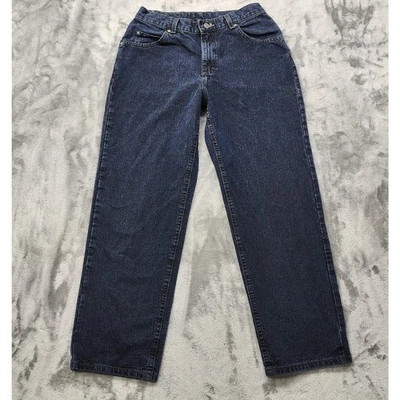 Vintage Lee Jeans Womens 10P PETITE Blue Dark Wash High Rise Tapered Mom Casual - Image 1 of 4