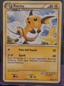 Raichu 33/90 HGSS Undaunted 2010 Nintendo Pokemon Card LP - Picture 1 of 4