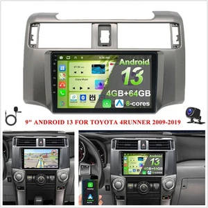 For 2009-2019 Toyota 4Runner Carplay 4G+64G Android 13 Car Stereo Radio GPS WiFi - Picture 1 of 18
