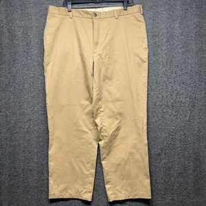 Pantalones chinos Brooks Brothers Advantage para hombre 40x30 beige algodón frente plano clásicos - Imagen 1 de 9