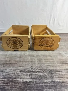 Napa Valley Box Company 2 Vtg Wood Cassette Tape Storage Crates. - Picture 1 of 8