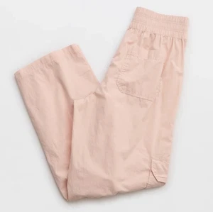 Aerie The Easyst Cargo Pant Dusty Pink leicht Gr. Small High Waist Pullon - Bild 1 von 6