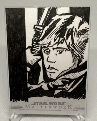 Topps Star Wars Masterwork Luke Skywalker Sketch by Zach Woolsey - Image 1 of 2