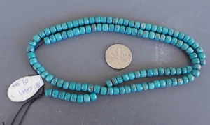 Campitos Turquoise 5mm Pueblo shape beads CHOICE Quality 18in - Picture 1 of 5