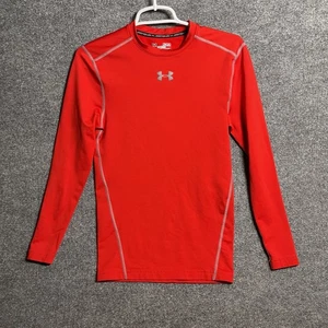 Under Armour Cold Gear Compression Shirt Men’s Sz M Long Sleeve Red - Picture 1 of 13