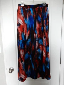 NY Collection Rock Damen MED schwarz bunt A-Linie Midi gefüttert Gummibund - Bild 1 von 5