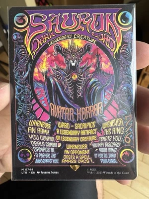 Mtg Sauron The Dark Lord Bordless Poster Showcase NON Foil Nm Lord Of The Rings - Image 1 of 2