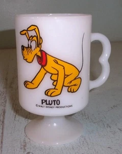 Tazza da caffè vintage Walt Disney Pluto piedistallo vetro latte a prova di calore - Foto 1 di 2