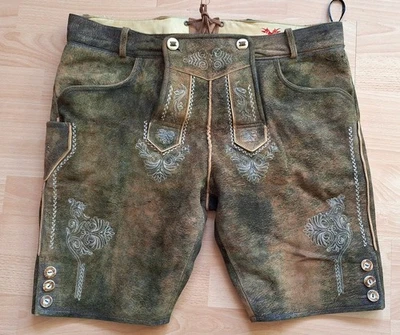 Trachten Lederhose,  Größe  54  Wildleder, Antik Look..... - Bild 1 von 4