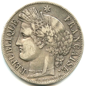 5 francs argent Cérès 1850 A n°7993 - Imagen 1 de 2