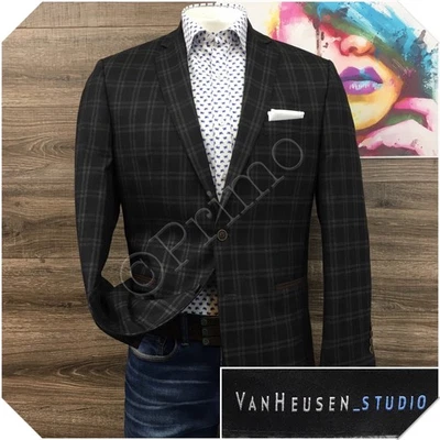 VAN HEUSEN Mens Blazer Sport Coat Casual Jacket Size 42R Suit Elbow Patches - Image 1 of 4