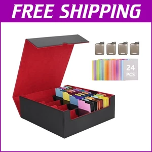 XL Staubdichte Karten Aufbewahrungsbox mit bunten Trennwänden - Magnetverschluss inklusive - Bild 1 von 8