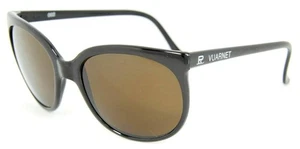 Vintage VUARNET 002 Negro Gafas PX5000 Marrón Oscuro Cristal Mineral Lente - Imagen 1 de 4