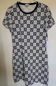 Vestido Vaina Calvin Klein CK Logo Estampado Manga Gorra Mujer Talla M NUEVO - Imagen 1 de 3