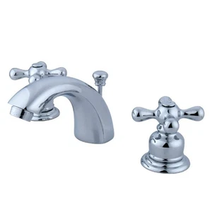 Kingston ottone vittoriano 8 pollici Mini-Rubinetti Bagno a 2 Maniglie Diffusi con - Foto 1 di 2