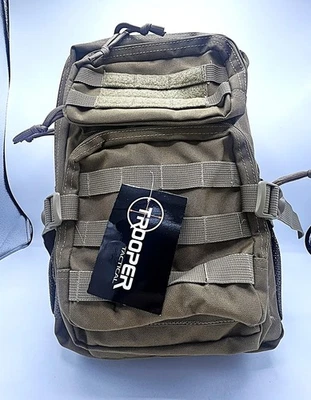 Mochila táctica de lona Trooper - Juvenil - Marrón claro - Nueva con etiquetas Foto 1 de 4