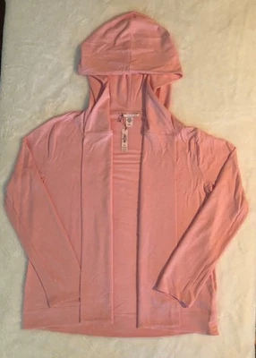 VICTORIAS SECRET Cárdigan Sudadera con Capucha Mediana Rosa Brezo Salón Top Bolsillos Foto 1 de 4