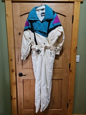 Head Sportswear Ski Snow Suit One Piece Womens Medium Geometric 80s 90s Vintage - Image 1 of 4