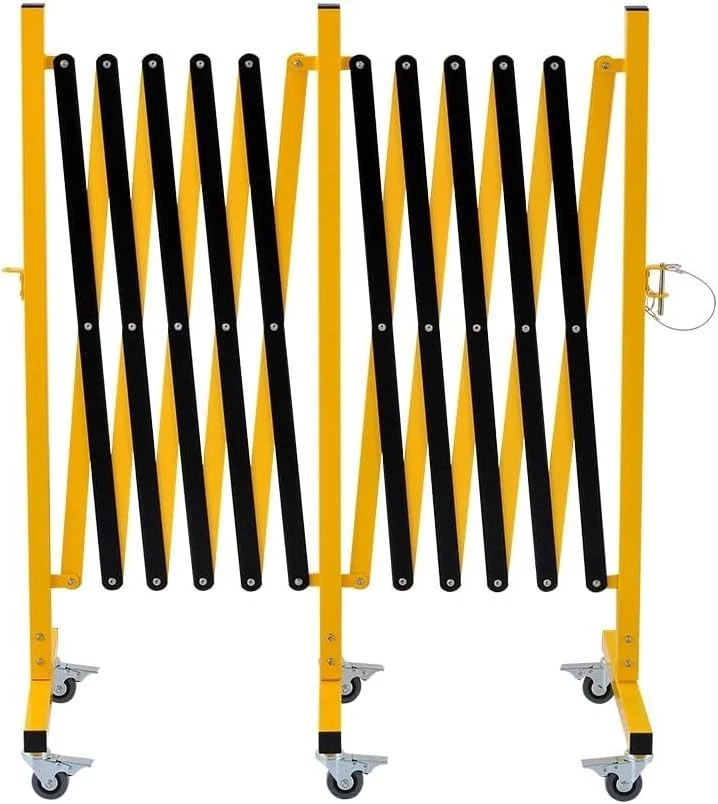 Industrial Expandable Metal Barricade, Safety Barrier with Casters, Flexible Mob - image 1 of 4