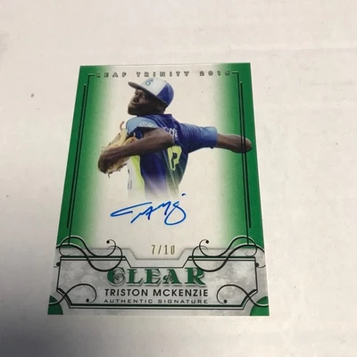2016 Leaf Trinity Clear Auto Triston McKenzie #CA-TM1 #7/10 - Image 1 of 2