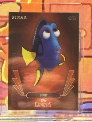 2025 Topps Disney Genesis Dory Orange Foil /25 Finding Nemo #52 - Image 1 of 2