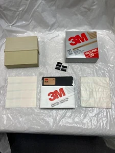 16 pack 3M 5 1/4" DS, HD Double Sided High Density Diskettes 1.2mb & TANDY CASE - Picture 1 of 9