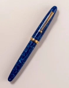 Sailor Japan 1911 Magellan Fountain Pen, Lapis Lazuli blue, 14K Gold Nib H-M - Picture 1 of 6