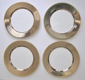 Fitz & Floyd Set of 4 Les Bandes Platinees Dinner Plates - Gorgeous Flawless NEW - Picture 1 of 7