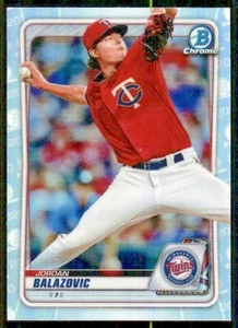 2020 BOWMAN DRAFT CHROME BASE REFRACTOR #BD-58 JORDAN BALAZOVIC TWINS - Picture 1 of 2