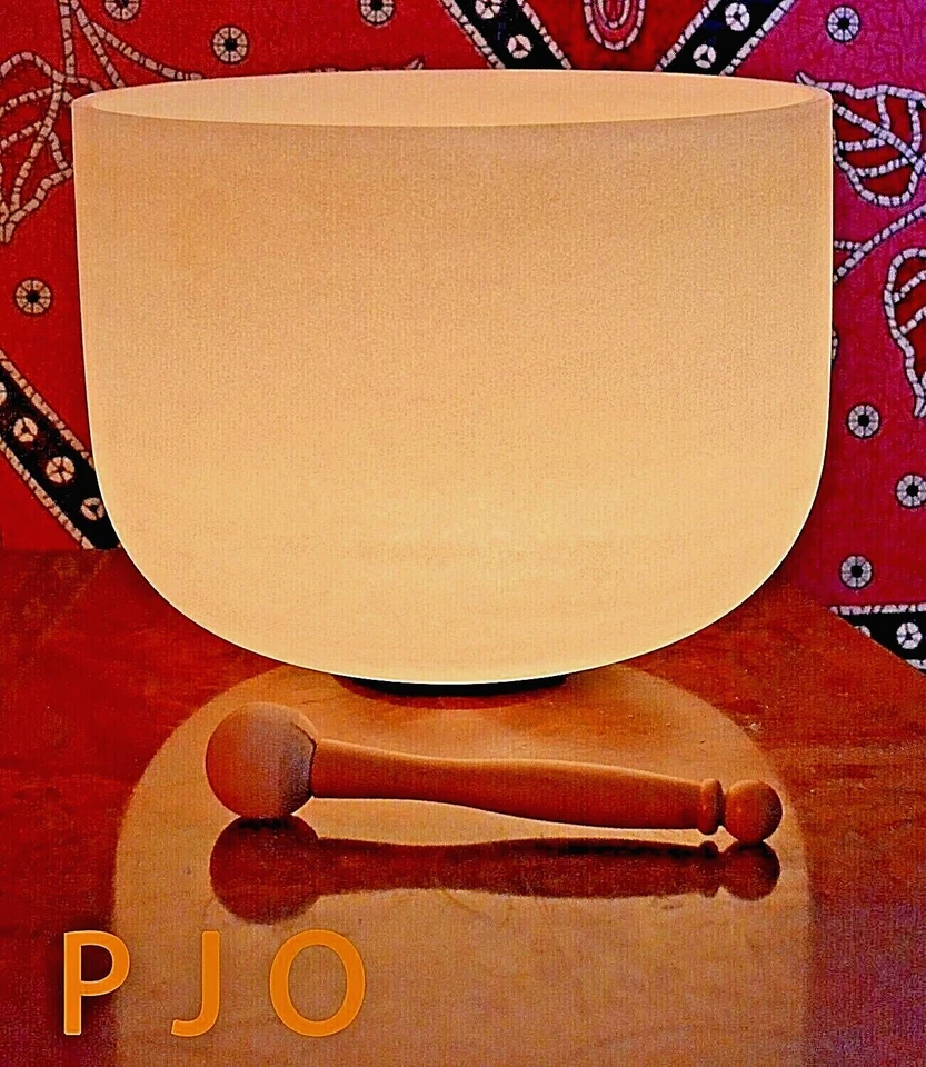 Frosted quartz crystal singing bowl assorted chakras and sizes