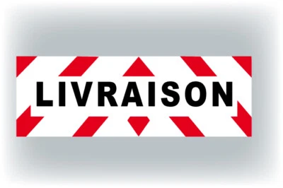 SAFIRMES LIVRAISON 20cm voiture camion fourgon camionnette signalétique sécurité adhésif
