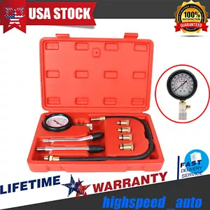 Engine Cylinder Compression Gauge Tester Kit Gas Engine Tester Tool New - Picture 1 of 17