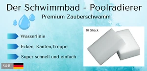 10 Stk Poolreinigungsschwamm Schwämme Poolreinigung Wasserlinienreiniger - Bild 1 von 4