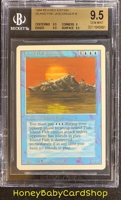 MTG 3rd Edition Revised 1994 Island Fish Jasconius BGS 9.5 GEM MINT 93/94 - Image 1 of 4