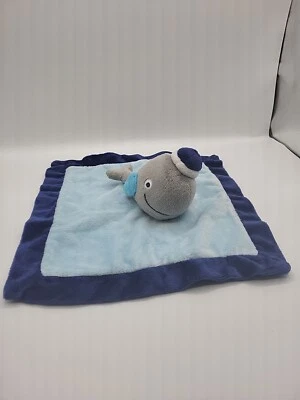 Bananafish Marinero Ballena Bebé Lovey Azul Manta de Seguridad Felpa 12”x12” Foto 1 de 4