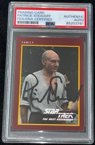 Patrick Stewart "Captain Picard" Impel STAR TREK Signed Auto Rookie Card RC PSA - Picture 1 of 2