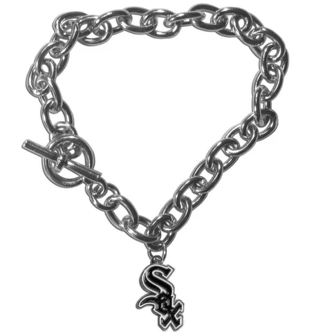 Chicago White Sox Charm Chain Link Bracelet [NEW] MLB Wrist Neckalce Jewelry Cover