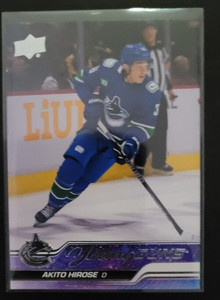 2023-24 upper deck series 1 young guns Akito Hirose Vancouver Canucks #242 RC