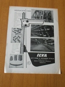 1957 ILVA ALTI FORNI ACCIAIERIE D' ITALIA MATERIALE PER FERROVIE TRAMVIE ROTAIE - Picture 1 of 1
