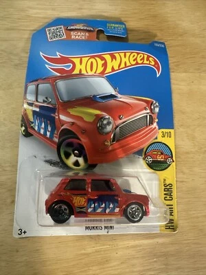 Mini coche de juguete Hot Wheels HW Art 3/10 (2015) rojo Austin Morris 193/250 nuevo en paquete Foto 1 de 4