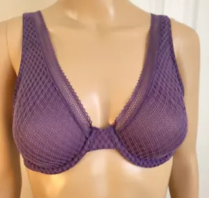 Victoria's Secret UNLINED DEMI - BUSTE PURPLE BRA 34C - Picture 1 of 11
