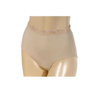 Barely Breezies Set of 2 Microfiber Briefs Panties with UltimAir NUDE Size 6 - Picture 1 of 2