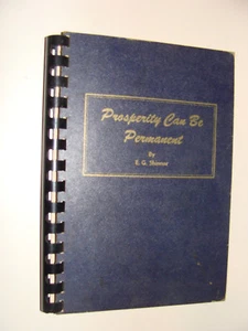 Prosperity Can Be Permanent Shinner Political Economy Research Foundation vtg - Imagen 1 de 2