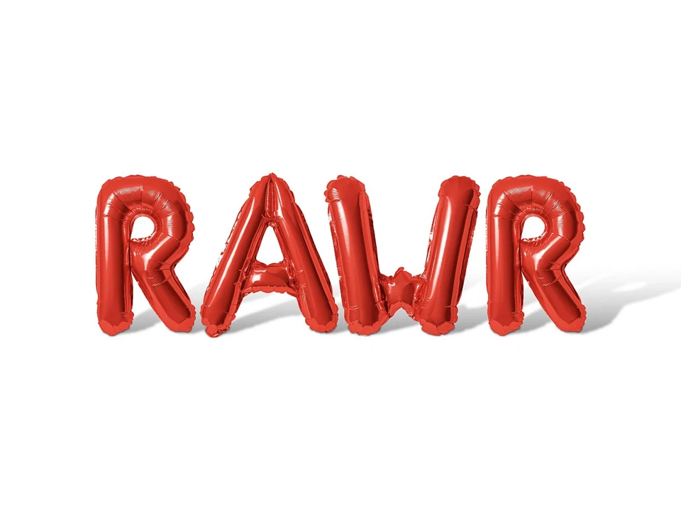 RAWR Letter Balloon Banner - Birthday Party Supply Animal Theme Decorations - Image 1 of 4