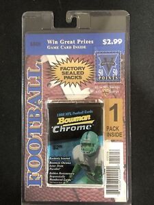 1998 Bowman Chrome Football (1) Factory Sealed Hanger Pack Box RARE🔥 Manning RC