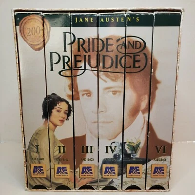 Pride and Prejudice VHS, 1996, 6-Tape Set Colin Firth Jennifer Ehle - Image 1 of 4