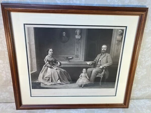 Lt Gen Stonewall Jackson & Family Engraving 1866 Proof Ed by William Sartain  - Picture 1 of 12