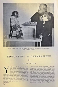 1911 Dr. Garner Training Susie the Chimpanzee illustrated - Picture 1 of 2